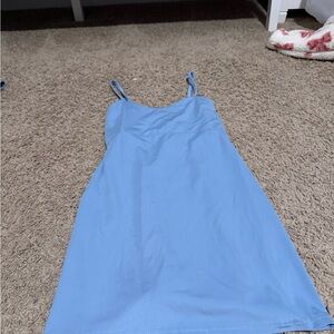 Blue Spaghetti Strap Dress